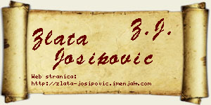 Zlata Josipović vizit kartica